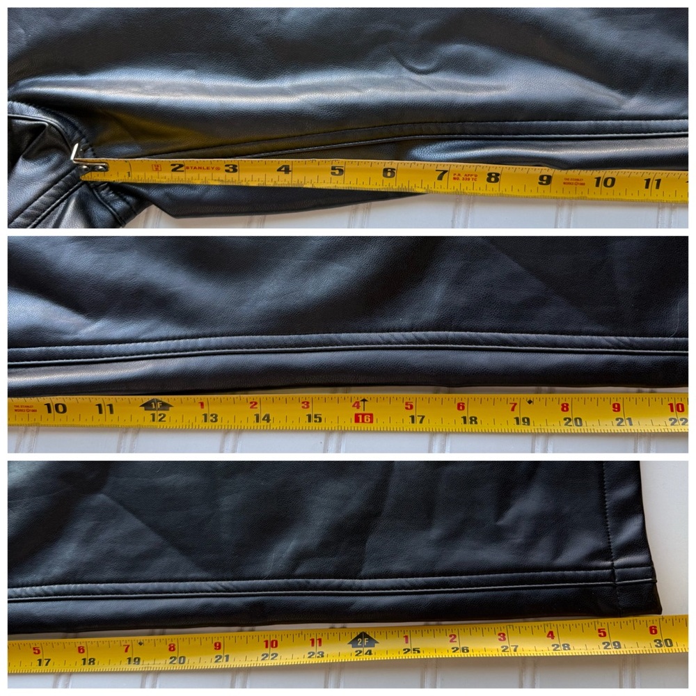Abercrombie & Fitch Vegan Faux Leather Pant Black Size 28/6 NWOT Straight 90’s - Picture 8 of 9